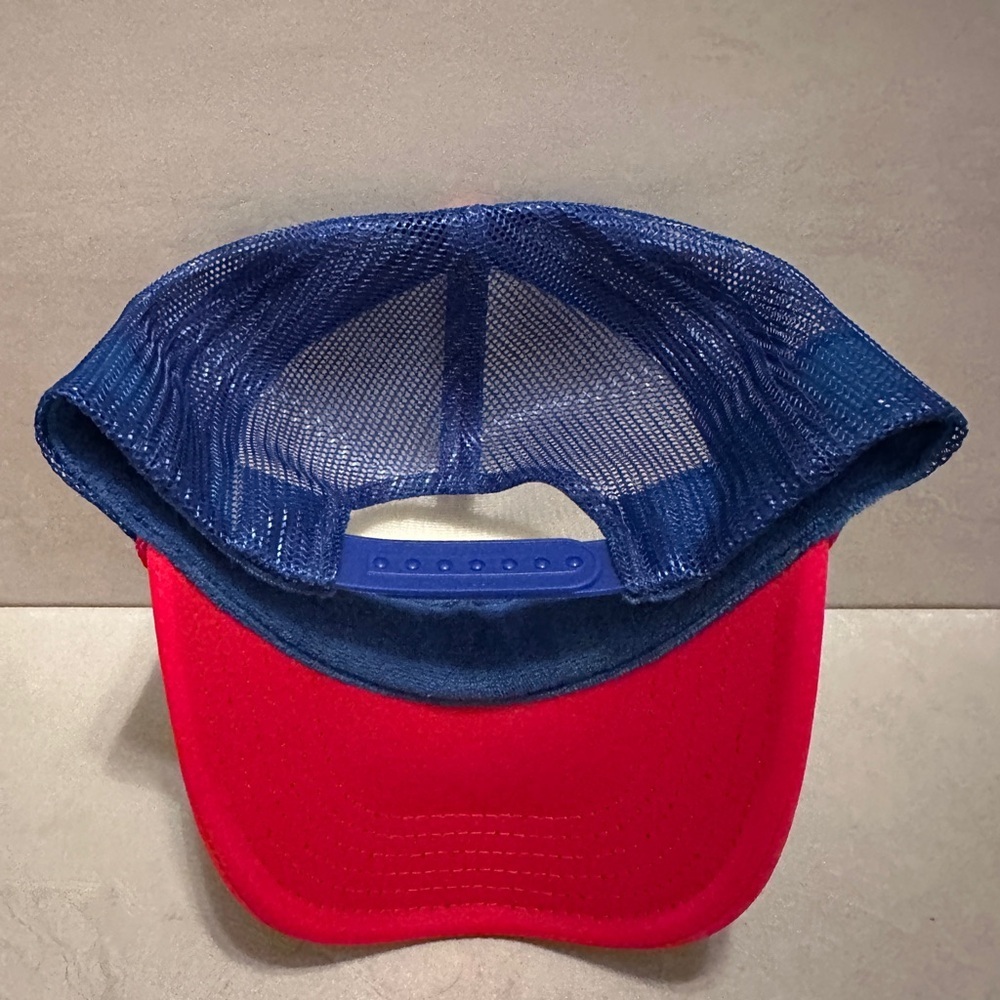 90’s Country Music Trucker SnapBack Foam Hat Red White Blue - Picture 2 of 4